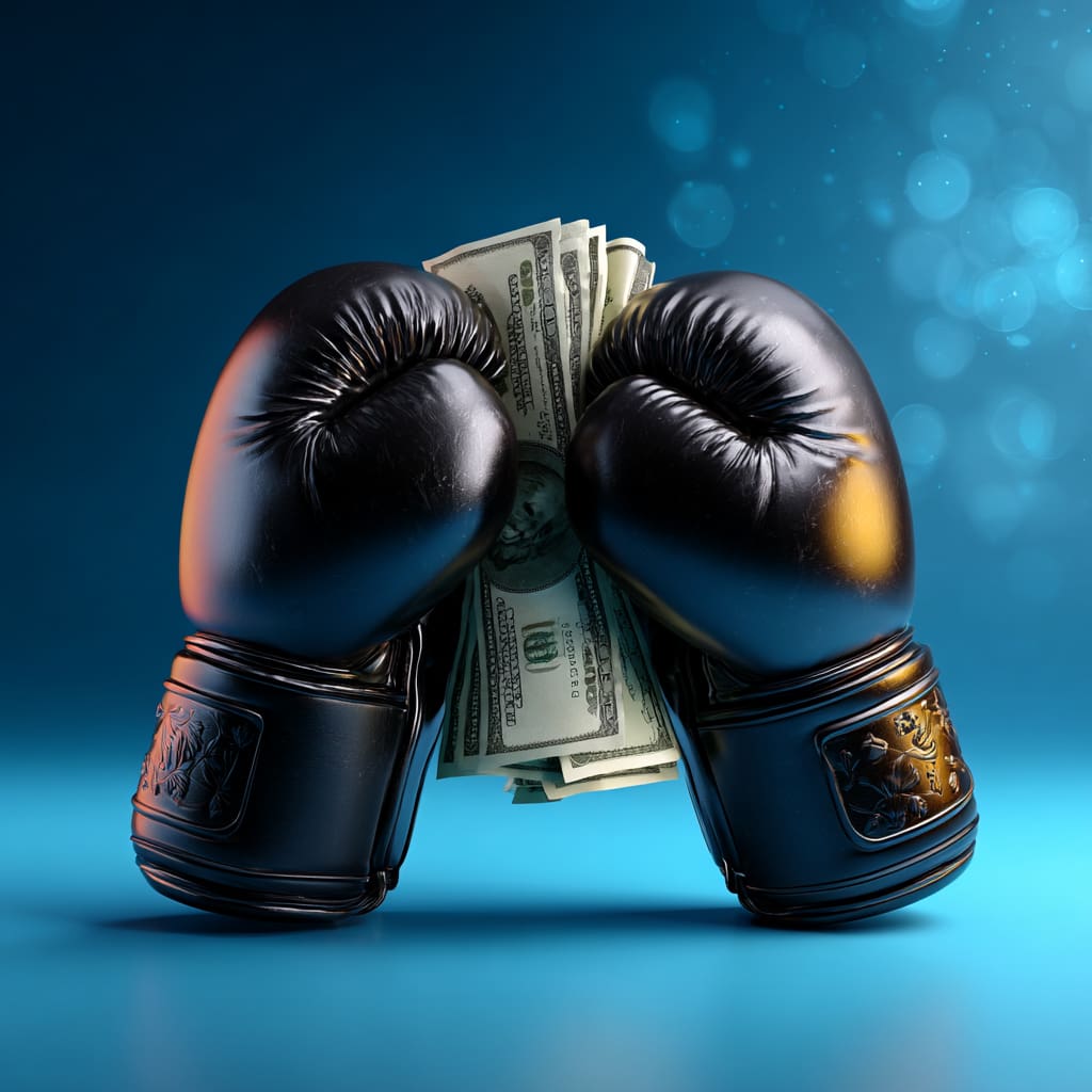Concept fighting over money 1
