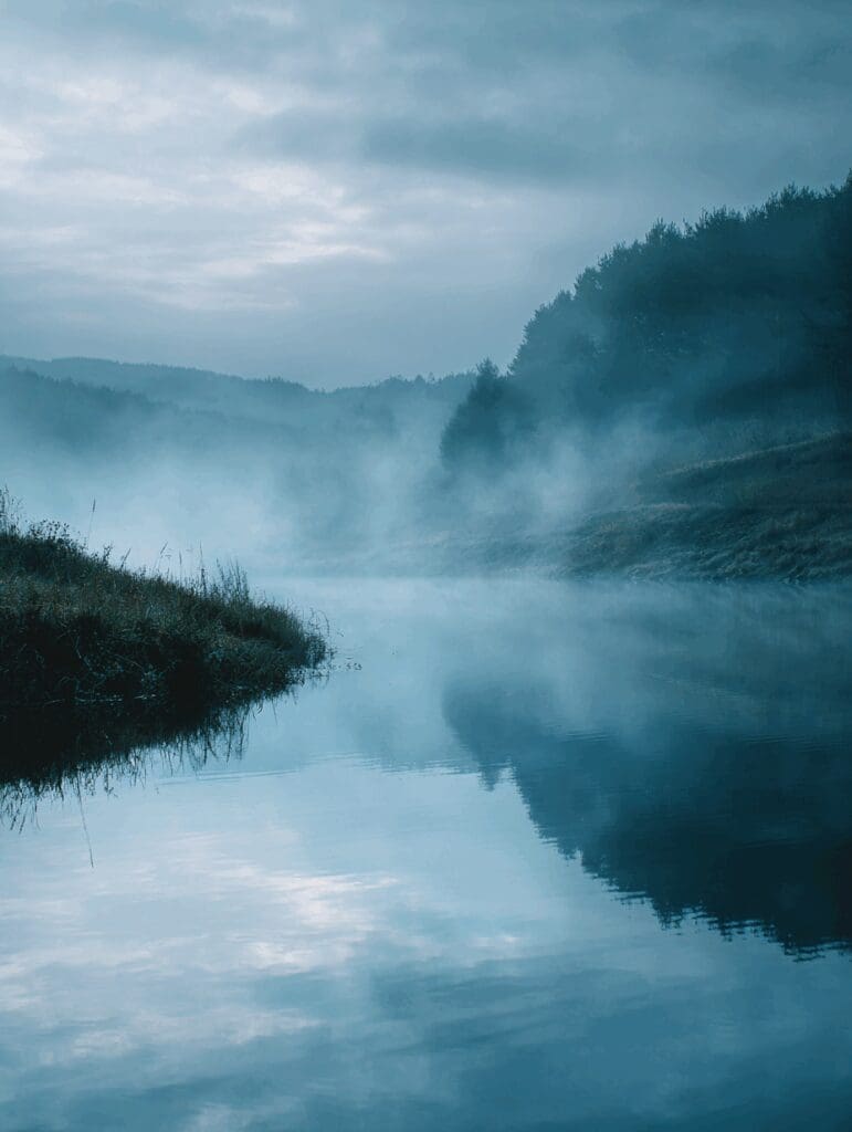 Blue toned landscape image